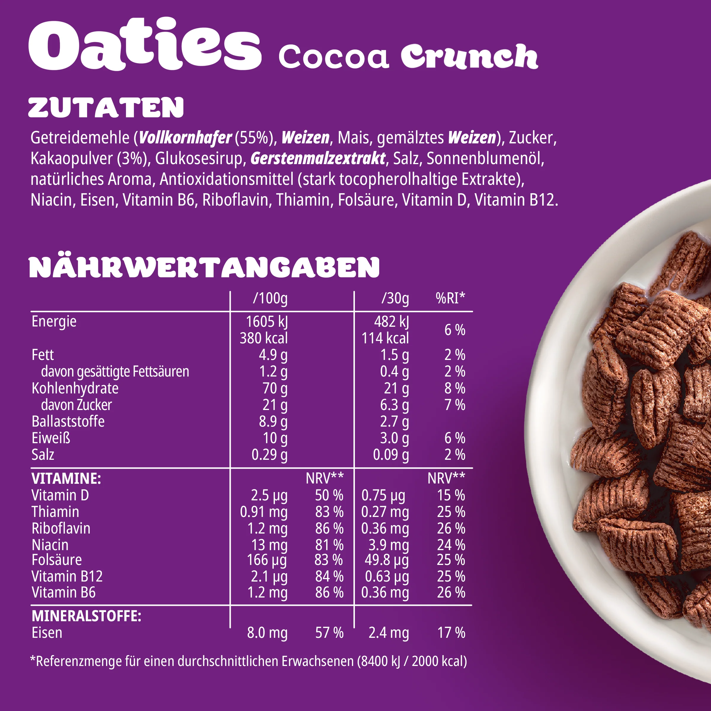 Oaties Cocoa Crunch - 360g - Image 2