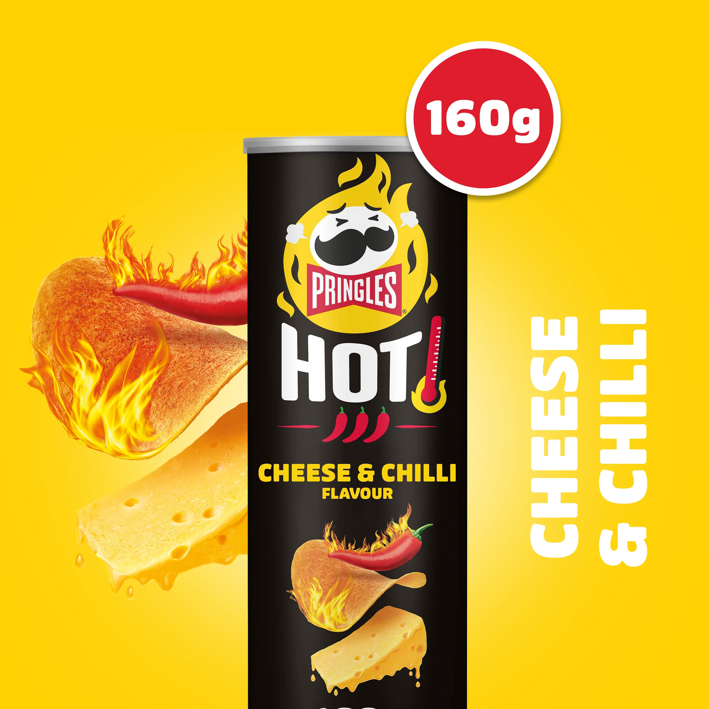 Pringles Hot Cheese & Chilli - 8x 160g - Image 3