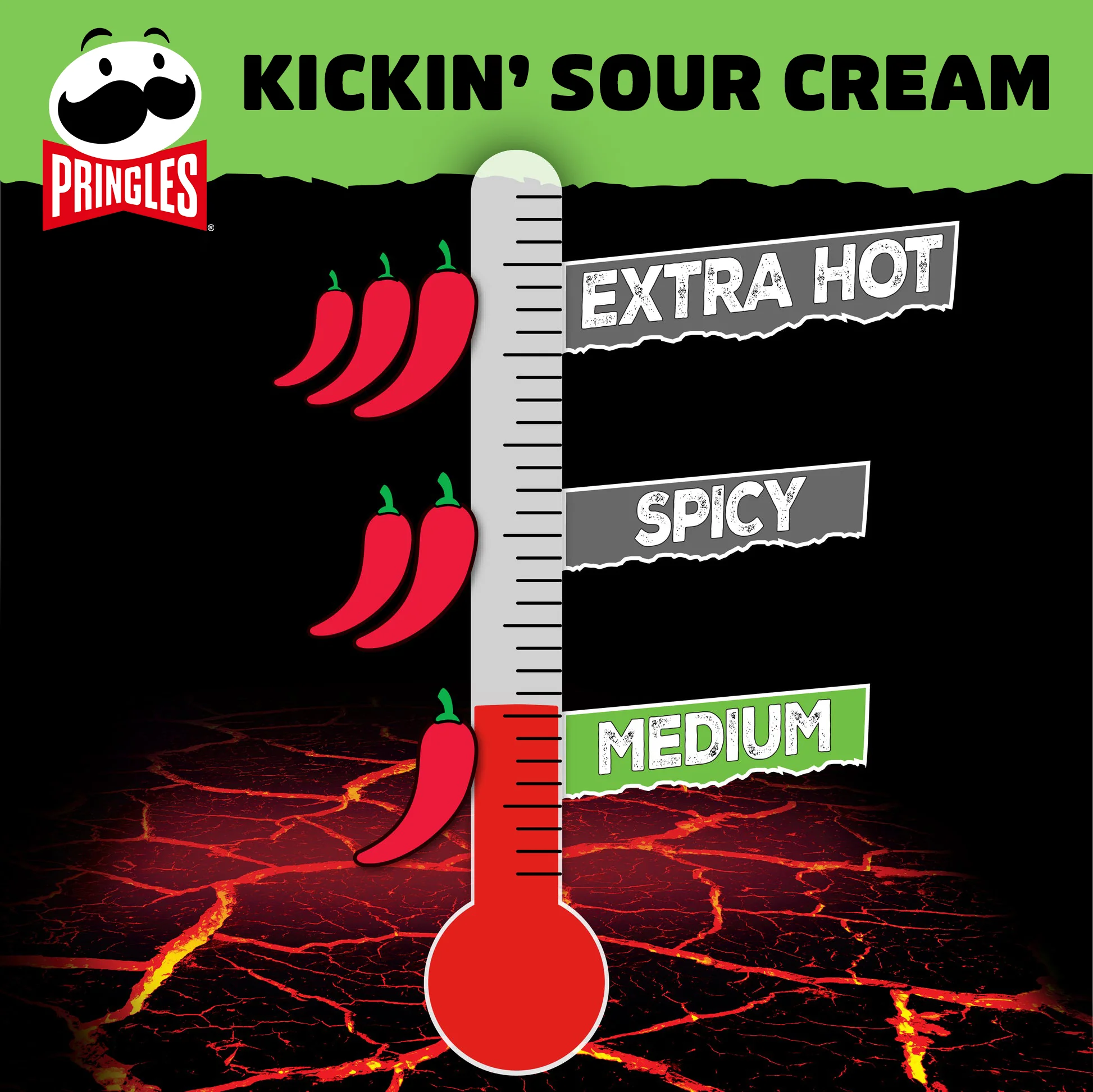Pringles Hot Kickin' Sour Cream Flavour - 160g - Image 4