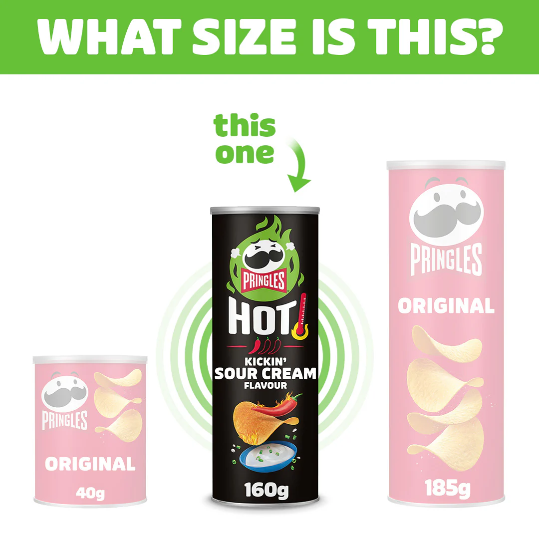 Pringles Hot Kickin' Sour Cream Flavour - 19x 160g - Image 5