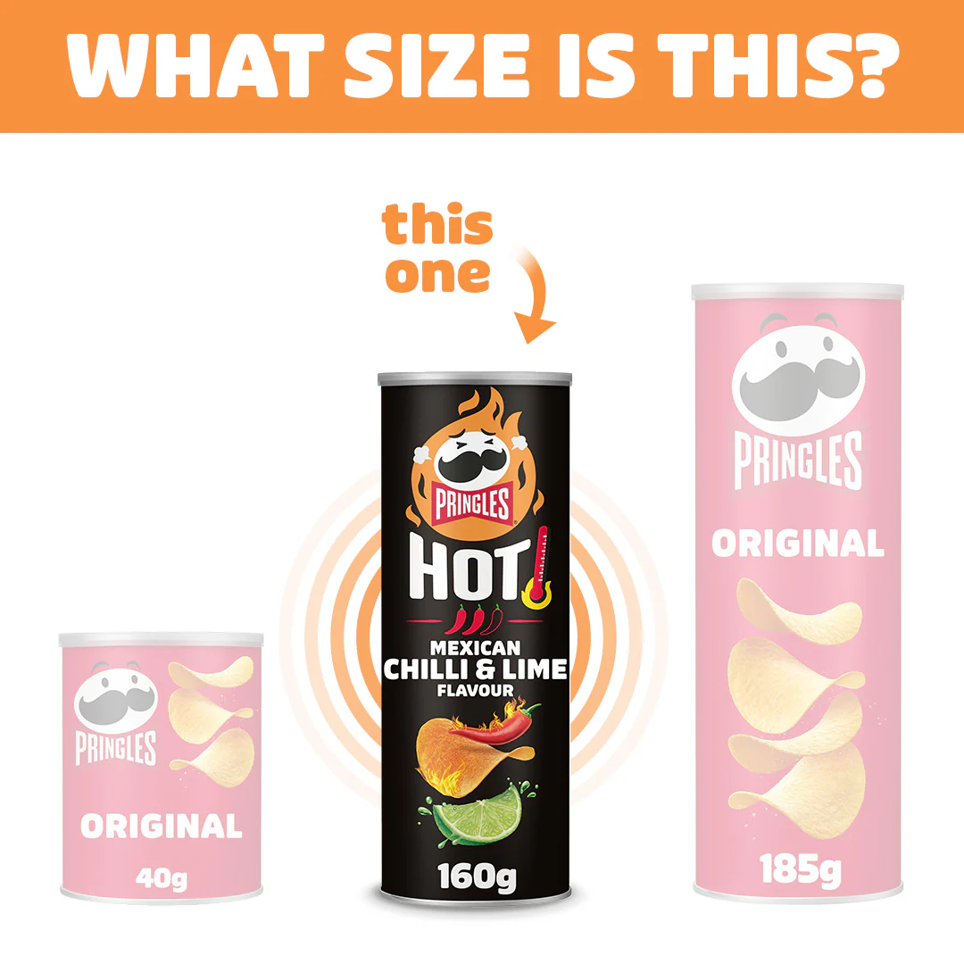 Pringles Hot Mexican Chilli & Lime Flavour - 8x 160g - Image 4
