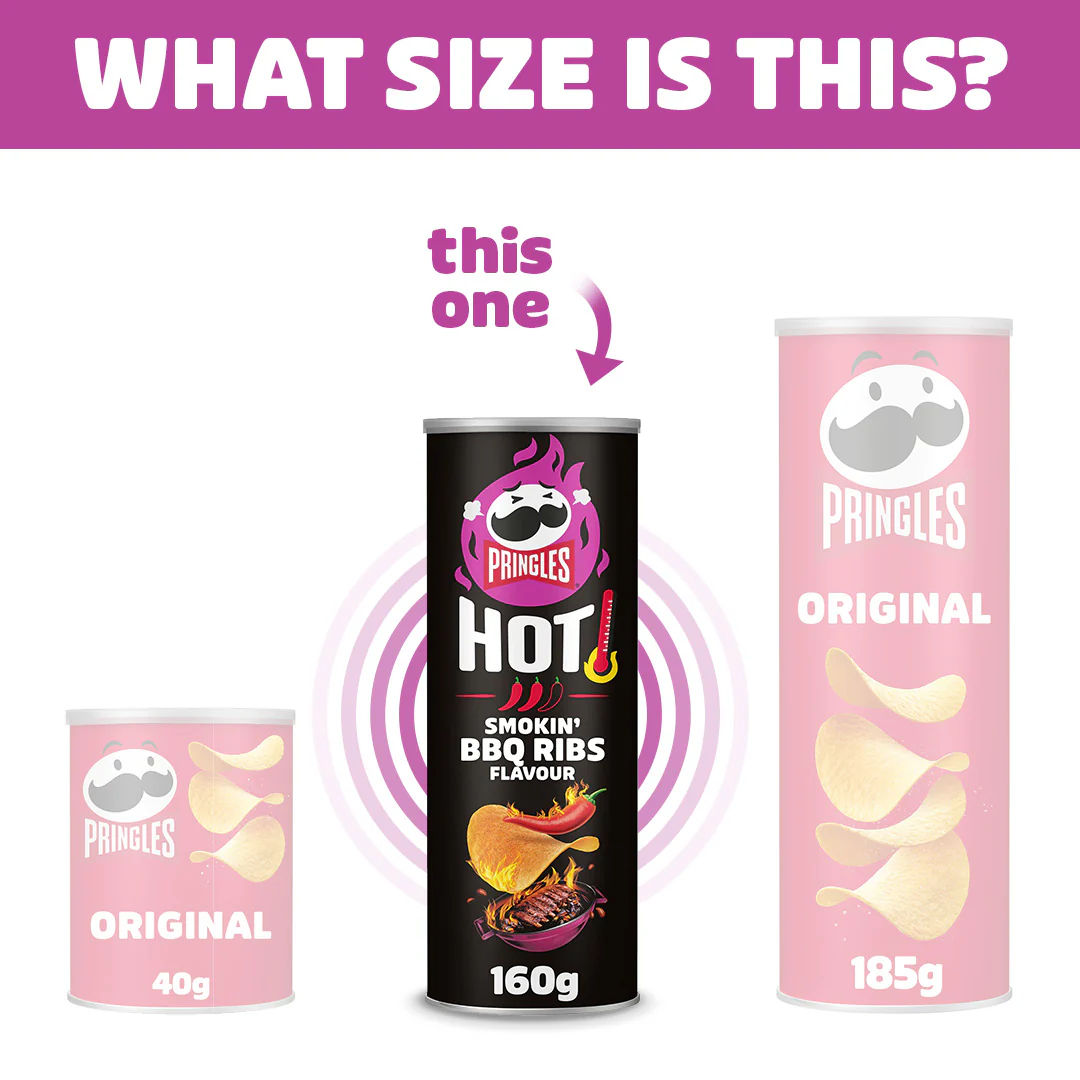 Pringles Hot Smokin' BBQ Ribs Flavour - 8x 160g - Image 4