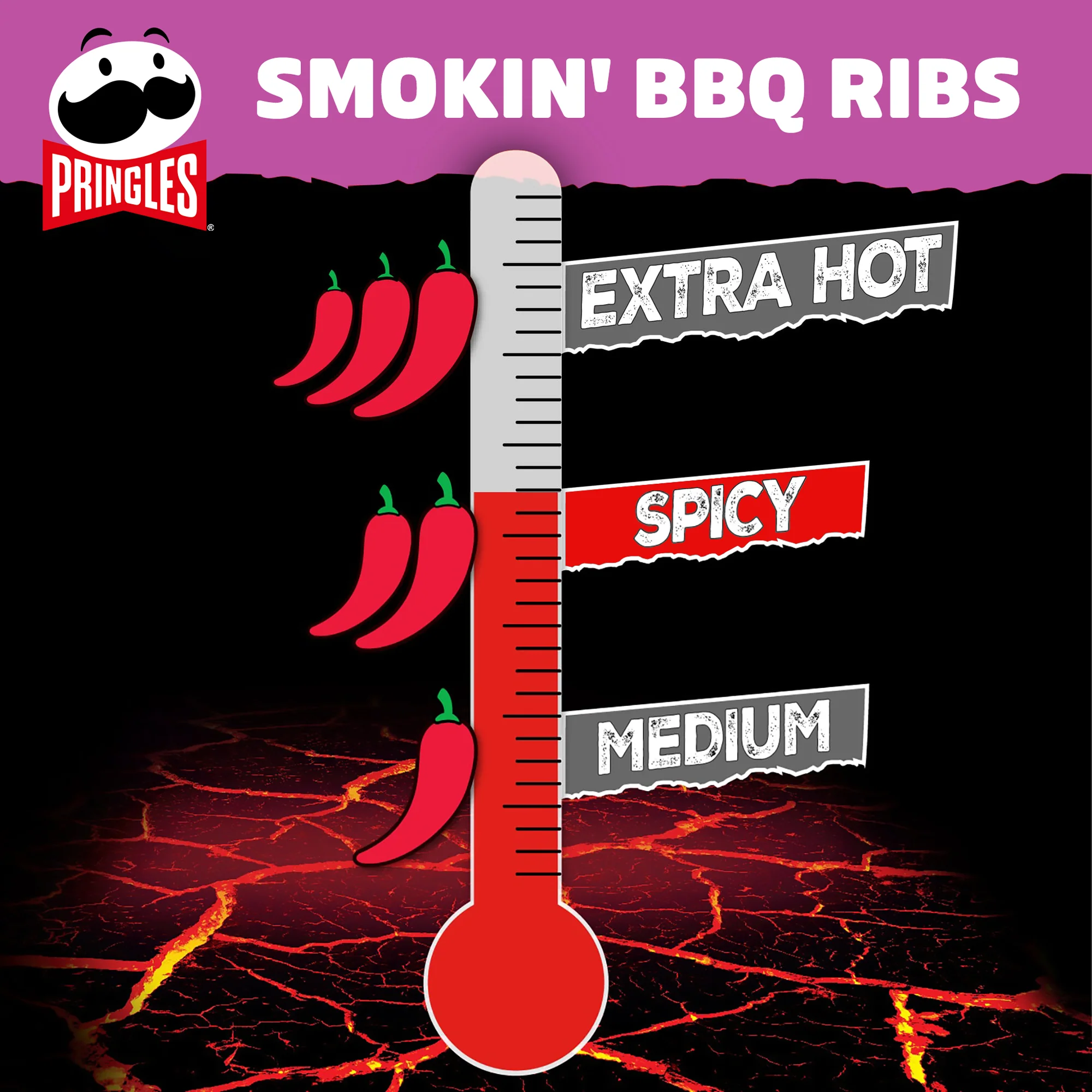 Pringles Hot Smokin' BBQ Ribs Flavour - 8x 160g - Image 5
