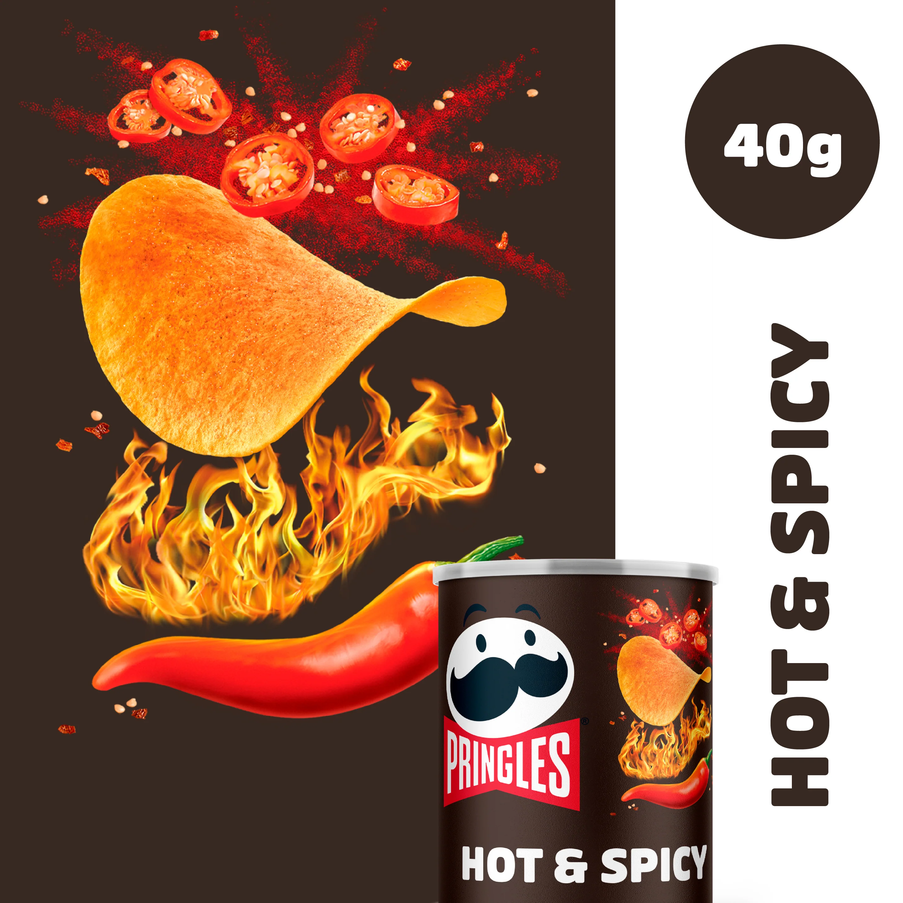 Pringles Hot & Spicy - 24x 40g - Image 2