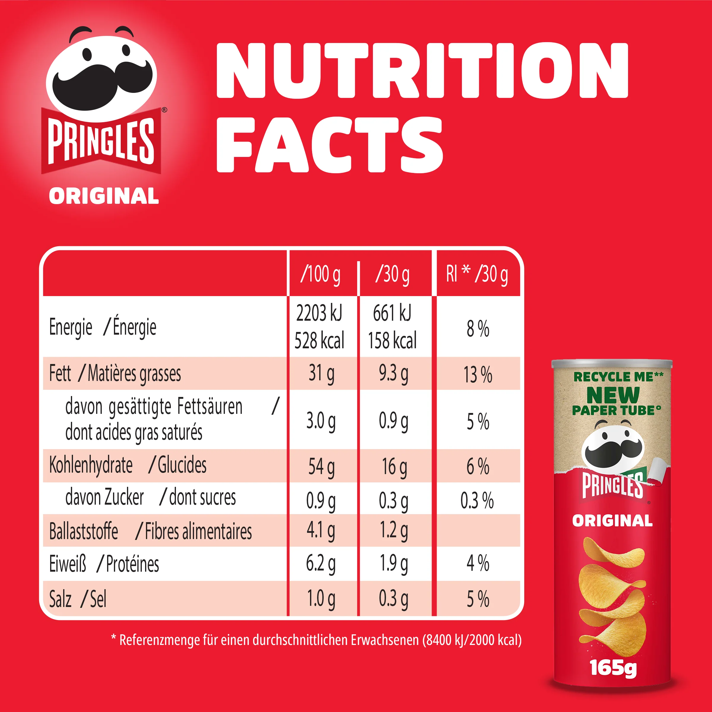 Pringles Original Party Mix - 6x 165g - Image 2