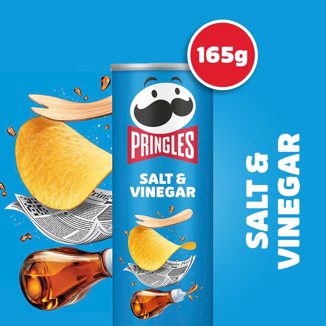 Pringles Salt & Vinegar - 165g - Image 2