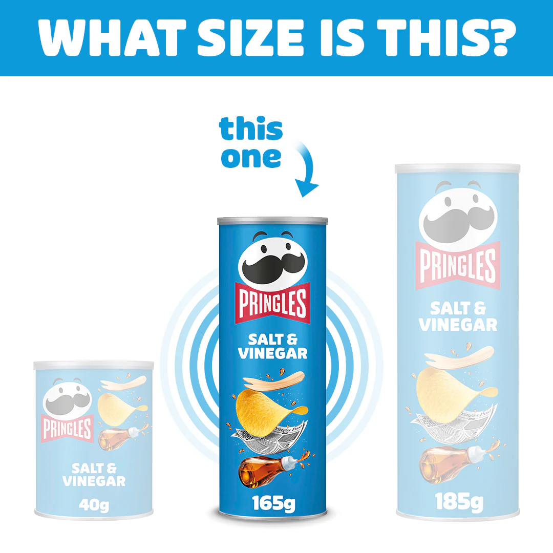 Pringles Salt & Vinegar - 165g - Image 3