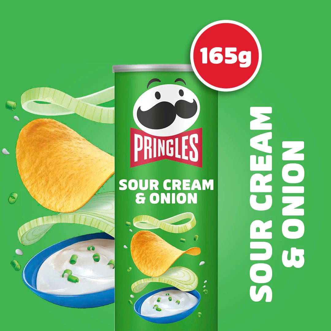 Pringles Sour Cream & Onion - 8x 165g - Image 3