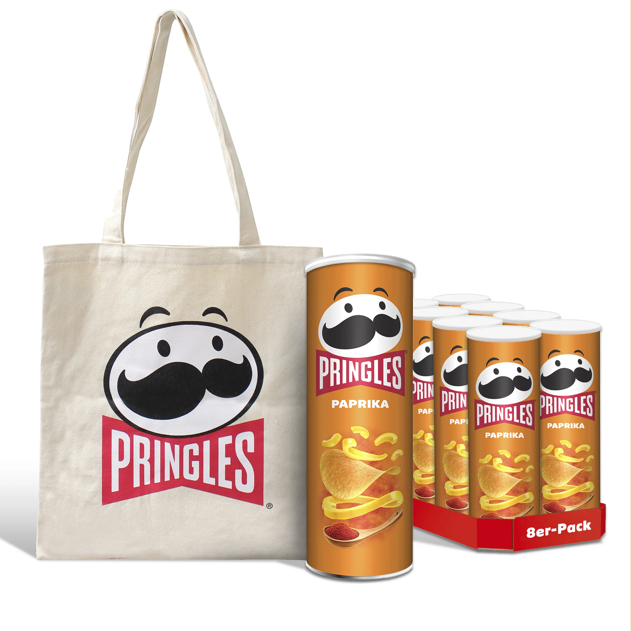 Tote Bag + Pringles Sweet Paprika - 8x 165g