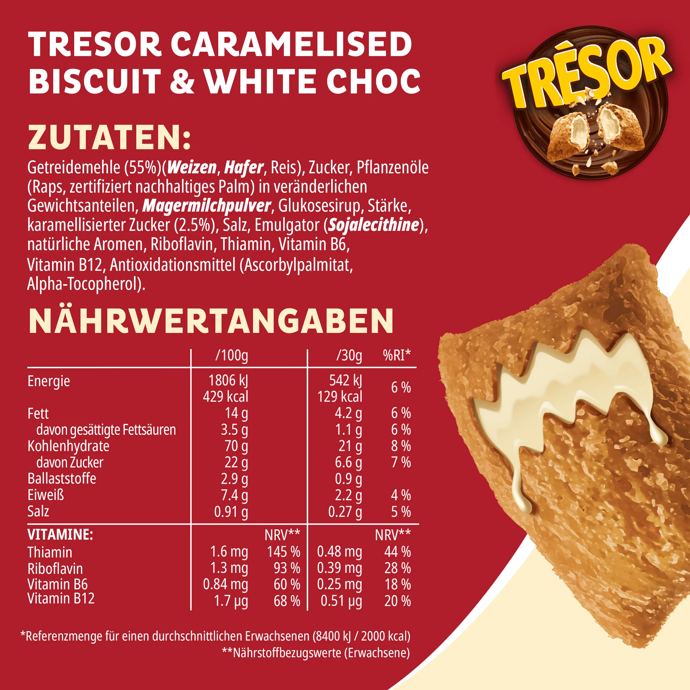Tresor Caramelised Biscuit & White Choc - 375g - Image 2